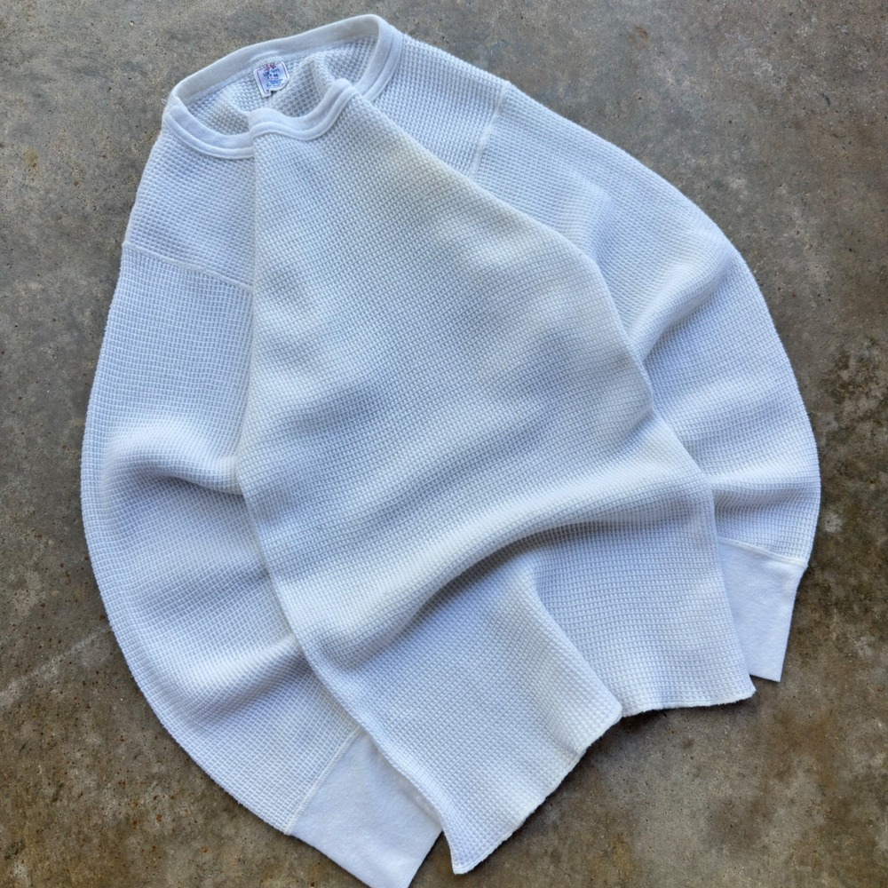 Vintage 80s J.E. Morgan Long Johns Thermal Workwear Made in USA White M (k3)